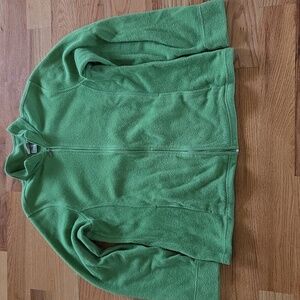 L.L. Bean Green Apple Full-Zip Fleece Jacket Size Medium